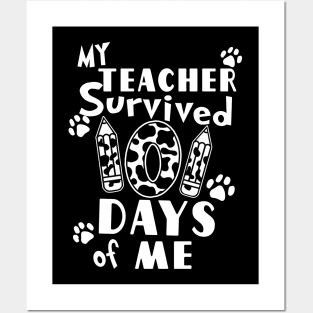 My Teacher Survived 101 days of Me School Dalmatian Dog Posters and Art